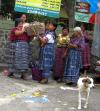 Santiago Atitlan women waiting for the tuc tuc